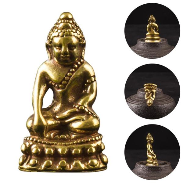 

interior decorations 3pcs brass ornaments mini statue retro cars adornment