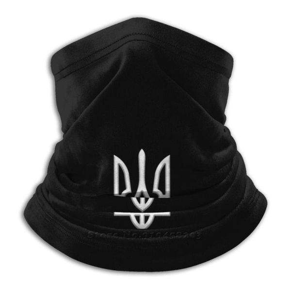 

scarves ukraine trident symbol , national tryzub white 3d ( 2021-7ukr1 ) microfiber neck warmer bandana scarf face, Blue;gray