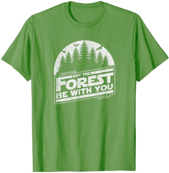 

may the forest be with you nature camp distressed graphic boy mens t-shirt, White;black