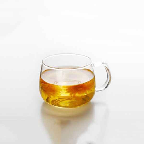 

mugs 8sets/pack 350ml handle glass cup beautiful heat resistant coffee tea tools