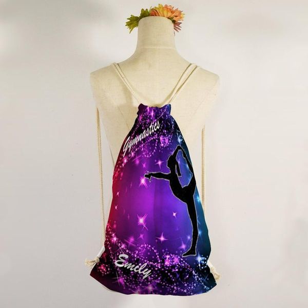 

backpack canvas bag drawstring pocket shopping student cloth