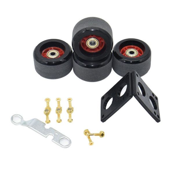 

skateboarding 70x42mm professional black skateboard wheels longboard 78a low noise wear-resisting double rocker skating with bearings abec-1