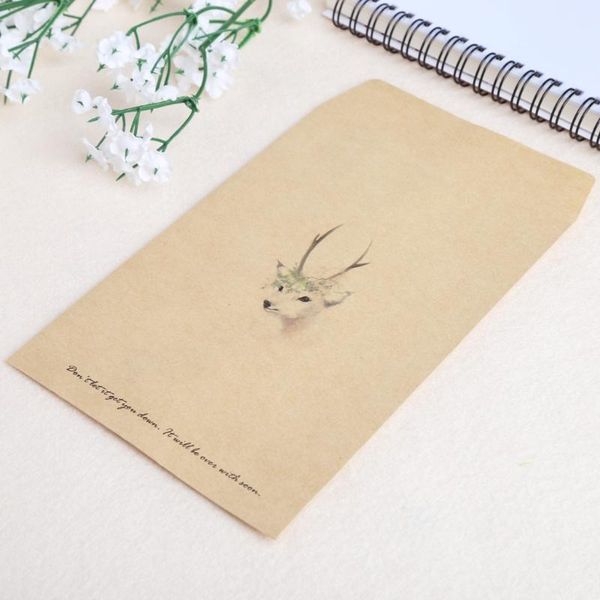 

gift wrap 12pcs vintage deer mini paper envelope european style card scrapbooking