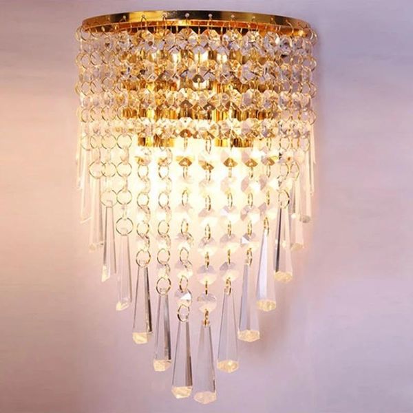 

wall lamp 5w modern crystal light led sconce e14 bedside ac220v