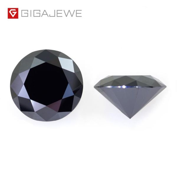 

other gigajewe moissanite black 6.5mm round cut loose stone lab diamond diy gem jewelry making fashion charms woman girlfriend gift