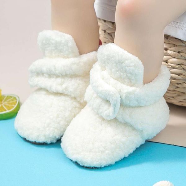 

first walkers est snow baby booties shoes boy girl crib winter warm coral fleece anti-slip born