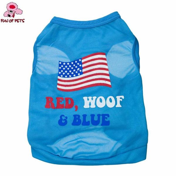

dog apparel 2021 fashion summer small puppy pet vest stylish national flag pattern clothes for pets dogs clothing