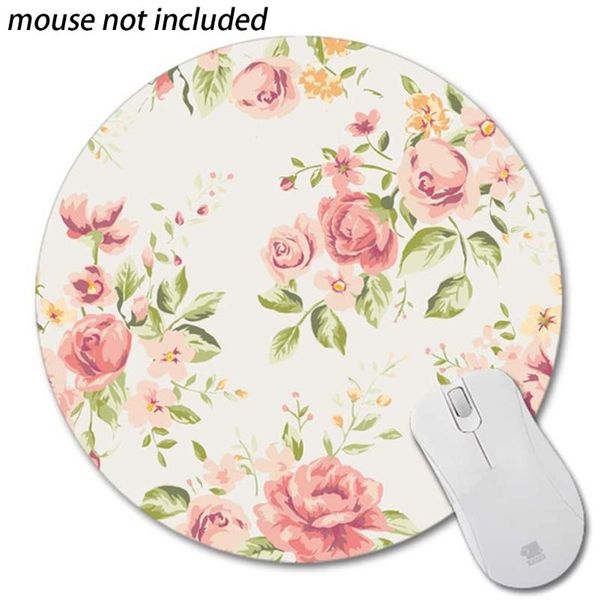 

mouse pads & wrist rests pad romantic flowers supplies smooth non-slip soft cloth custom design vintage rubber base durable gaming round sha