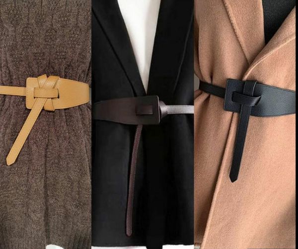 

belts windbreaker coat waistband irregular non perforated waist seal with wool skirt outside, Black;brown