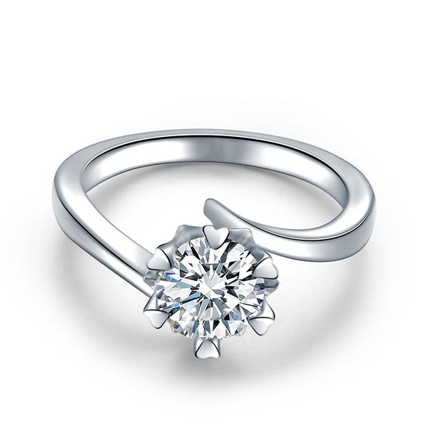 

cluster rings starsgem jewel fashion s925 silver 1ct moissanite ring test positive vvs f gift for women, Golden;silver