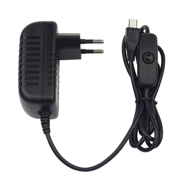 

smart home control 5v 3a power supply charger ac adapter micro usb cable with on/off switch for raspberry pi 3 pro model b b+ plus