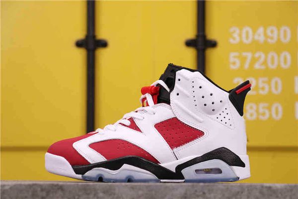 

with box 2021 jumpman 6 carmine basketball shoes white black red vi fashion sport zapatos sneakers on the backwjba