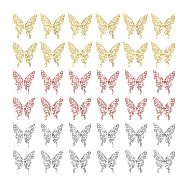 

wall stickers 36pcs hollow-out 3d butterflies decals removable decor