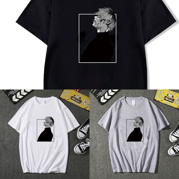 

tokyo ghoul t-shirt round neck short sleeve casual anime elements x0621, White;black