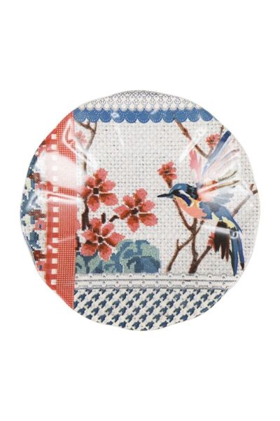 

cups & saucers handicraft tea cup set 12 pcs 155ml colorful bird design 6 glass ceramic plate