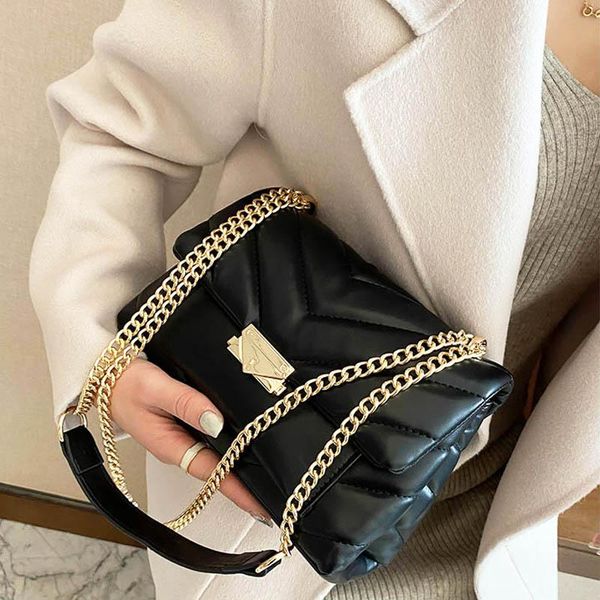 

luxury shoulder purse trendy chain bags classic leather flap crossbody for women 2021 brand handbag femal totes
