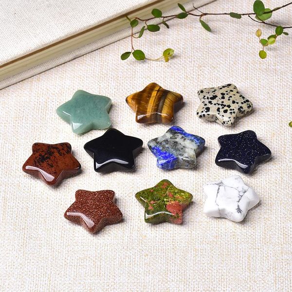 

decorative objects & figurines 1pc natural crystal quartz star fashion home decoration crafts colourful pentagram healing stone diy gift lov