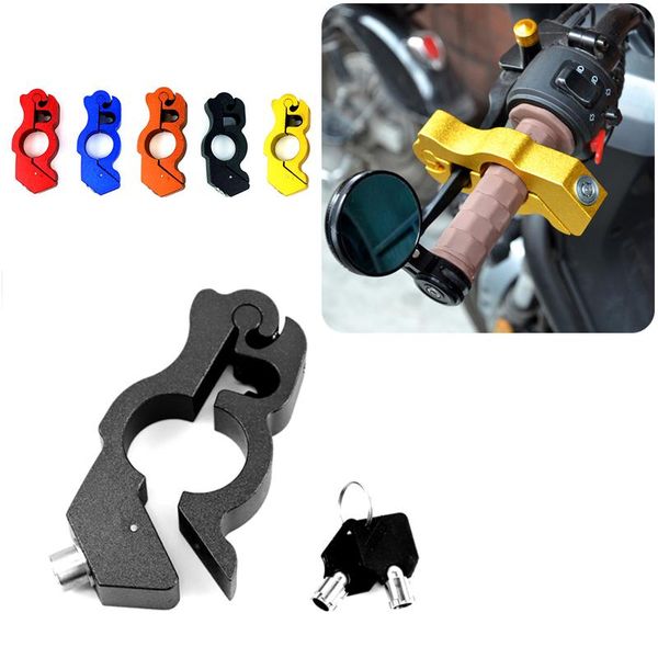 

theft protection motorcycle grip lock aluminum alloy security safety locks handlebar handset brake lever disc locking for scooter atv bicycl