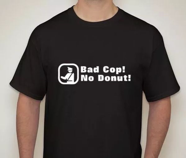 

bad cop no donut demand dog shirt small-5xl available, White;black