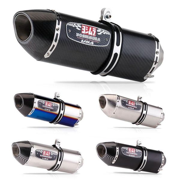 

motorcycle exhaust system universal yoshimura r77 modified pipe carbon fiber muffler slip on db killer for pcx nmax tmax xmax
