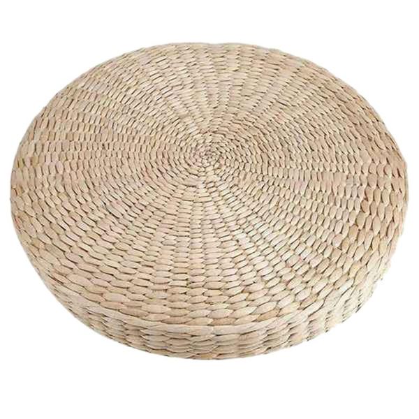 

cushion/decorative pillow round straw chair seat mat gr cushion pad beige handmade weave floor yoga tatami decor 45x45cm