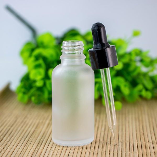 

storage bottles & jars 30ml empty frosted glass eye dropper perfume with gold black silver cap on promotion