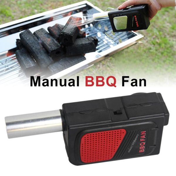

tools & accessories manual bbq fan air blower electric for barbecue fire bellows outdoor camping picnic grill cooking hand tool
