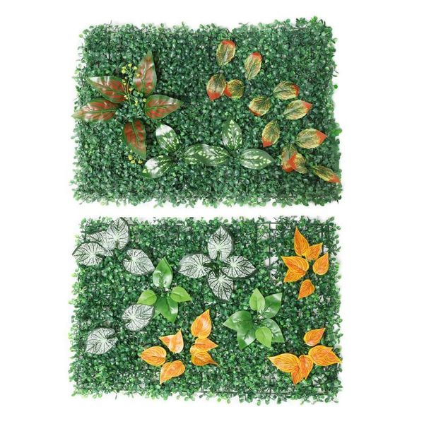 

decorative flowers & wreaths artificial leaf privacy fence simulation landscape lawn hedges panels garden decor screen hedge board