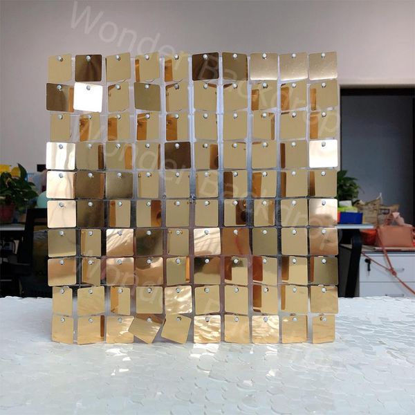 

party decoration light gold shimmer sequin panels wall advertising shop window gliter backdrops