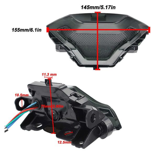 

lamp tail car led with led turn signals replacement motorcycle brake light modified taillight for yzf r3 r25 y15zr mt07 fz07 lc150