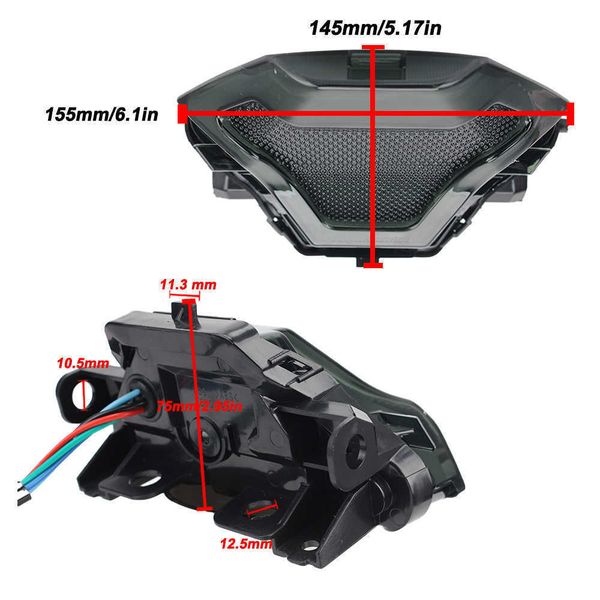 Lamba Kuyruk Araba LED LED Dönüş Sinyalleri Ile Yedek Motosiklet Fren Işık YZF R3 R25 Y15ZR MT07 için Modifiye Arkagrup MT07 FZ07 LC150