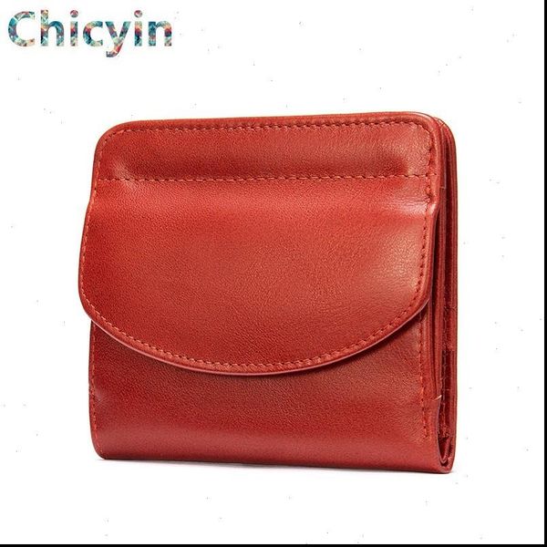 

womens wallet mini genuine leather female small card holder short purses with coin proket for girls money bag cartera, Red;black