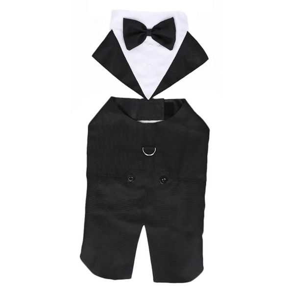 

dog shirt puppy pet stylish suit bow tie costume wedding formal tuxedo apparel
