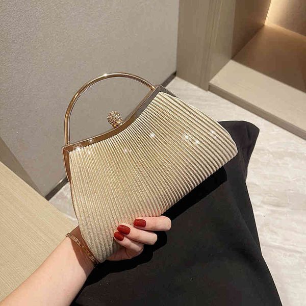 

2021 banquet handbag diamond inlaid gold small bag fashion