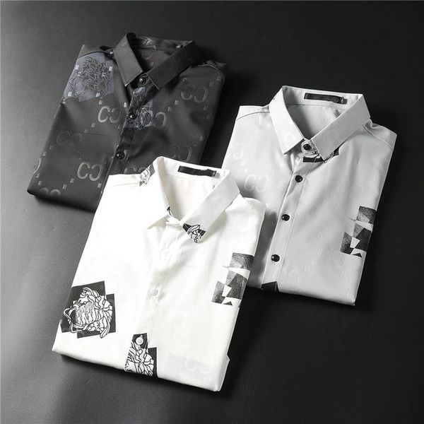 

2021 spring men's shirts solid color professional long sleeves business trend simple fashion coat men size -3xl#hsc/24, White;black