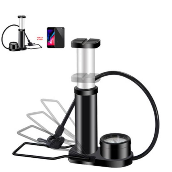 

bike pumps pump mini portable bicycle foot with pressure gauge air