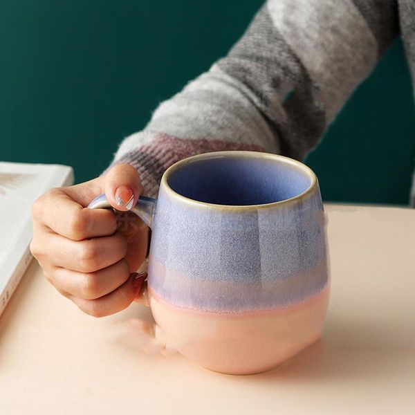 

mugs vintage breakfast ceramics coffee mug handgrip gradient classic creative drinkware tea cups novelty milk water cup