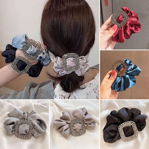 

hair clips & barrettes simple fabric circle for women fashion square metal rhinestone circles headwear accessories, Golden;silver