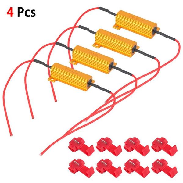 

other lighting system 4x 50w led reverse brake turn signal light load resistor fix error fast flash 7507 bau15s py21w 1157 7443 7440 3157 31