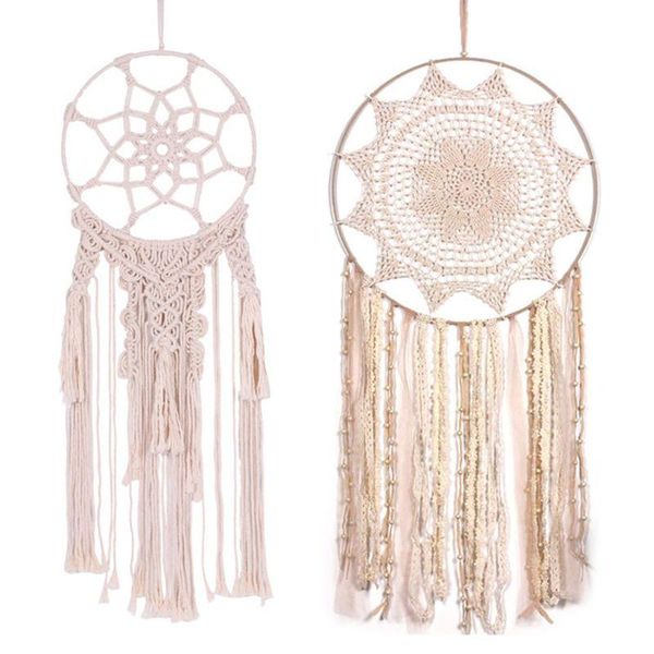 

decorative objects & figurines dreamcatcher macrame woven wall hanging tapestry handmade boho dorm home decor