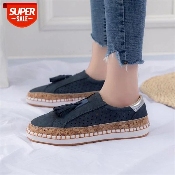 

sneakers women vulcanize shoes casual breathable female soft leather fringe flats ladies loafers #kt4i
