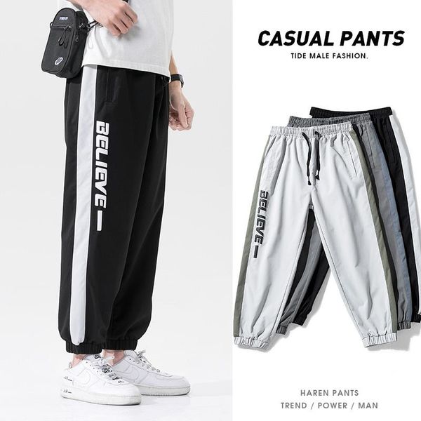 

men's pants 2021 men joggers brand casual sweatpants loose sport comfortable fashion elastic waist male trousers, Black