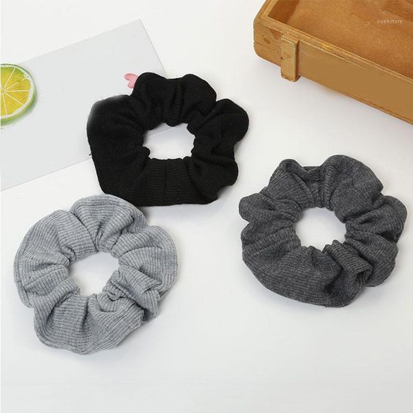 

women hair accesories solid color tie scrunchies ponytail scrunchy holder rope headwear for girls vintage bands1