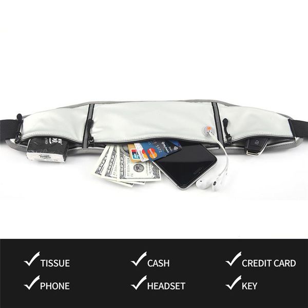 

outdoor ultra-thin waist bag waterproof running riding marathon zipper pack sports mobile phone with belt bags