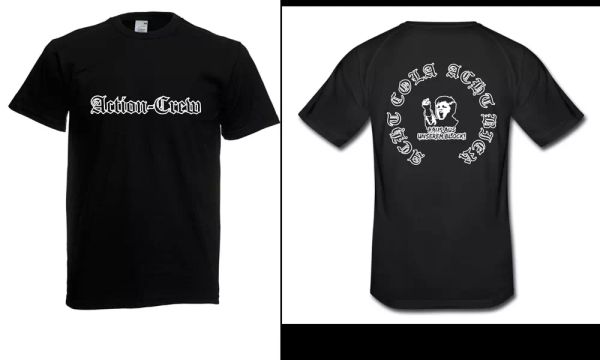 

mens t-shirt action crew i spells i fun i funny until 5xl, White;black