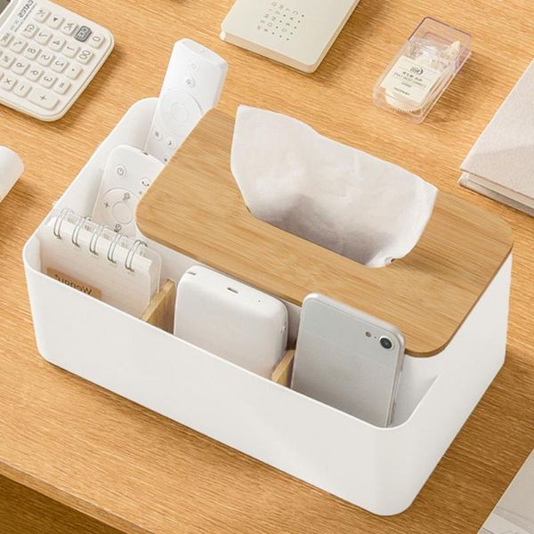 

tissue boxes & napkins multi-part organizer holder storage box napkin dispenser container deskapricot/white