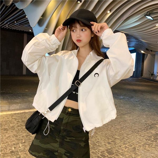 

women's jackets short versatile loose jacket han fan moon, Black;brown