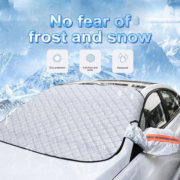 

car snow cover windshield sunshade protector outdoor waterproof winter automobiles anti ice frost auto exterior car cover