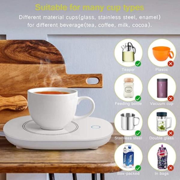 

mats & pads coffee cup warmer heating mat heater for tea milk home office mug household kitchen accessories