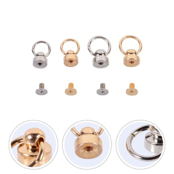 

sets diy brass rivet studs screw nails with ring round head pacifiers#